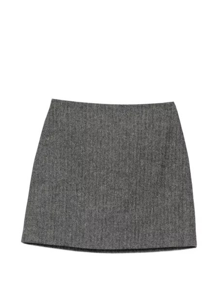 Fusta mini Blazé Milano cu model herringbone gri