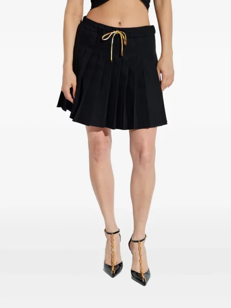 Fusta plisata Versace plisată negru