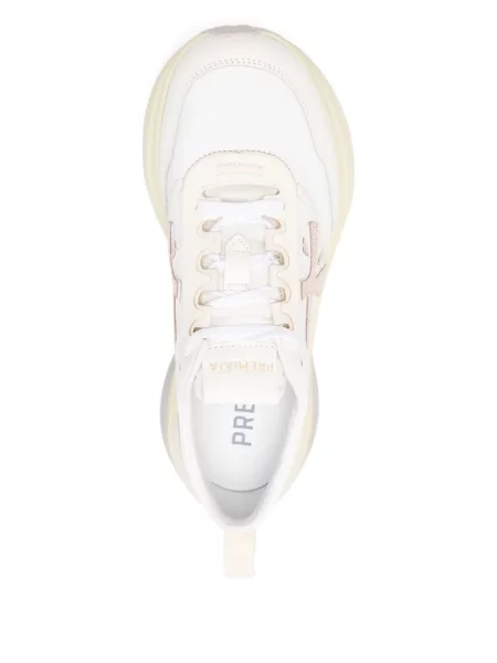 Sneakerși Premiata cu platformă alb