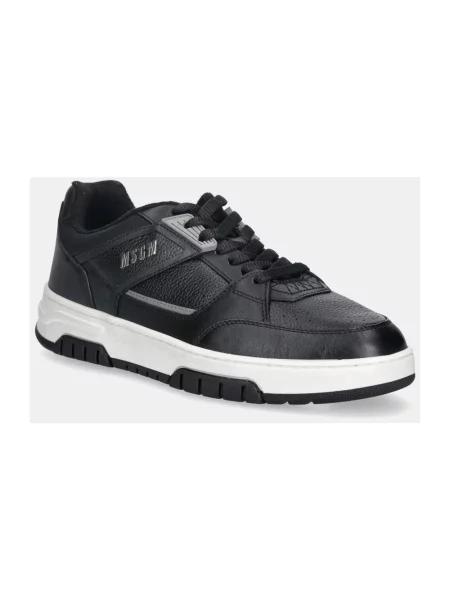 Sneakersy Msgm skórzane czarne