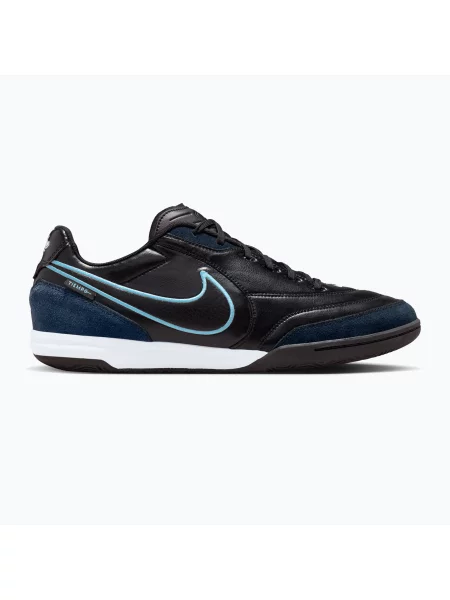 Кросівки футбольні Nike Streetgato black/ice blue/obsidian чорні