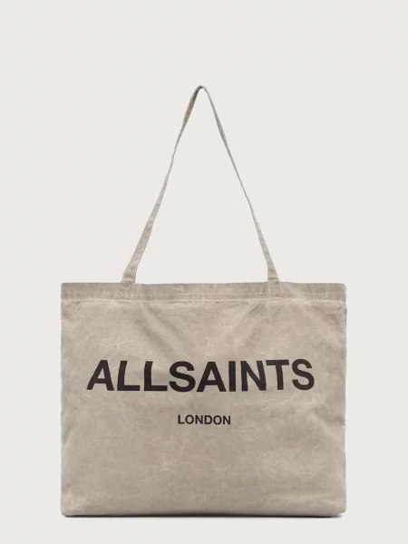 AllSaints geantă de textil pentru bărbați din bej