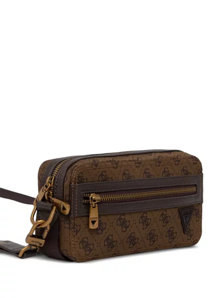 Crossbody táska Guess nyomtatás barna