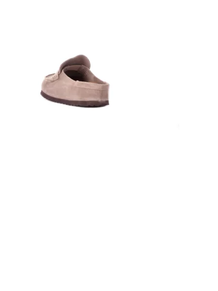 Klapki mules Birkenstock zamszowe beżowe