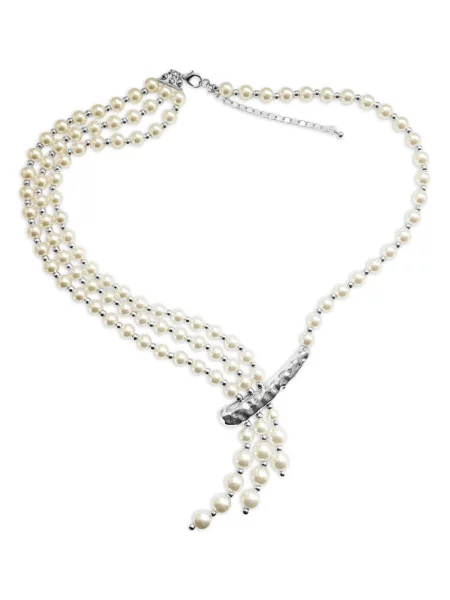 Colier Hzmer Jewelry cu perle argintiu