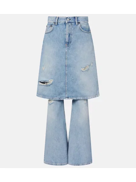 Blugi Acne Studios zdrențuiți albastru