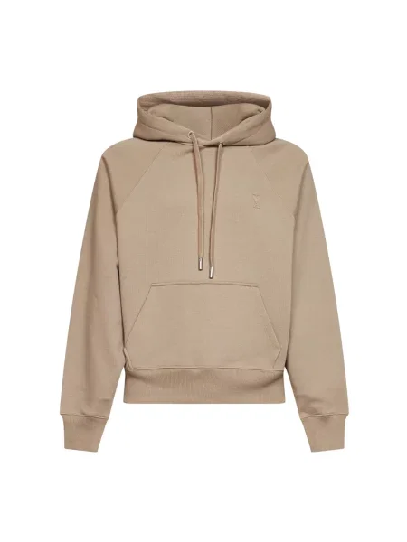 Bluza z kapturem Ami Paris beżowa