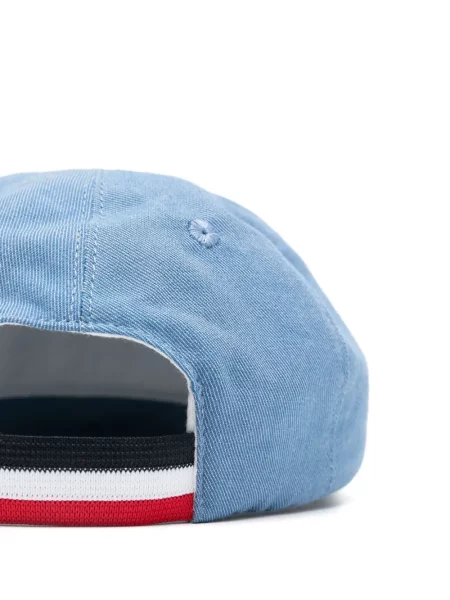 Czapka z daszkiem dziecięca Moncler Enfant niebieska