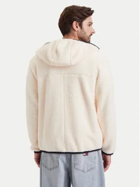 Tommy Jeans Fliso džemperis Teddy Kreminė