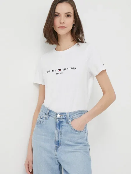 Tommy Hilfiger tricou din alb