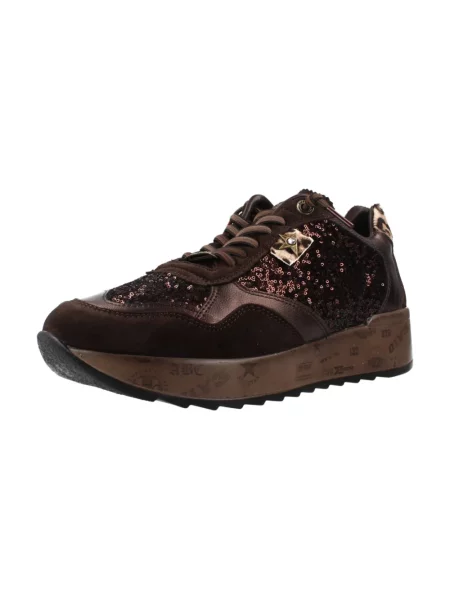 Sneakersy Cetti skórzane brązowe