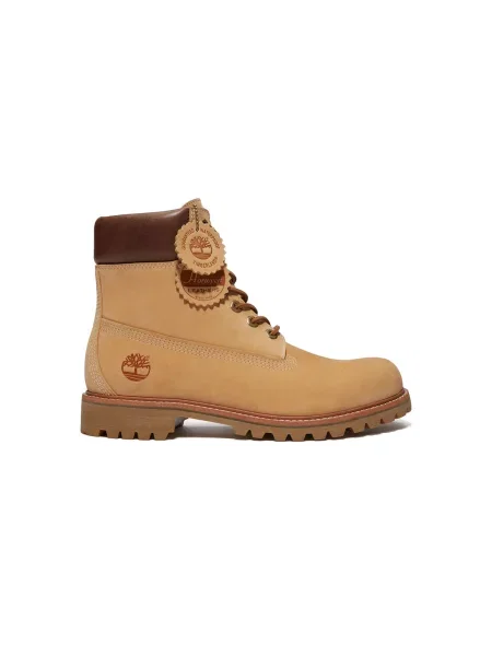 Wodoodporne botki Timberland koronkowe brązowe