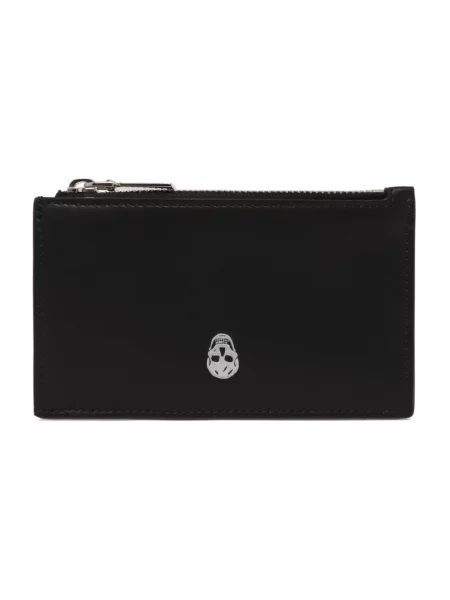 Portfel Alexander Mcqueen skórzany czarny