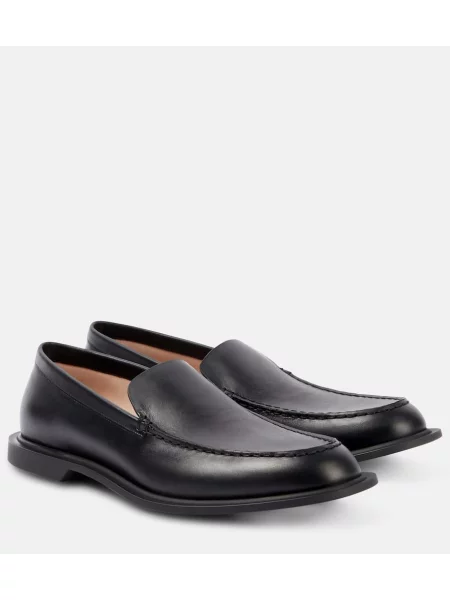 Pantofi loafer The Row din piele negru