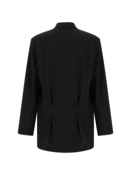 Palton Y-3 de lână negru