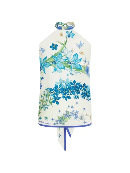 Top Ferragamo cu imagine alb
