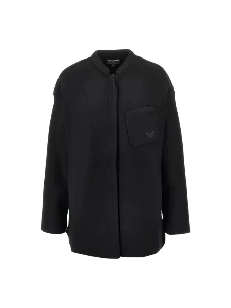 Kurtka koszulowa Emporio Armani wełniana czarna