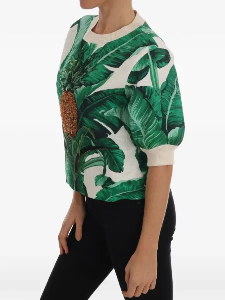 Top Dolce & Gabbana cu paiete verde