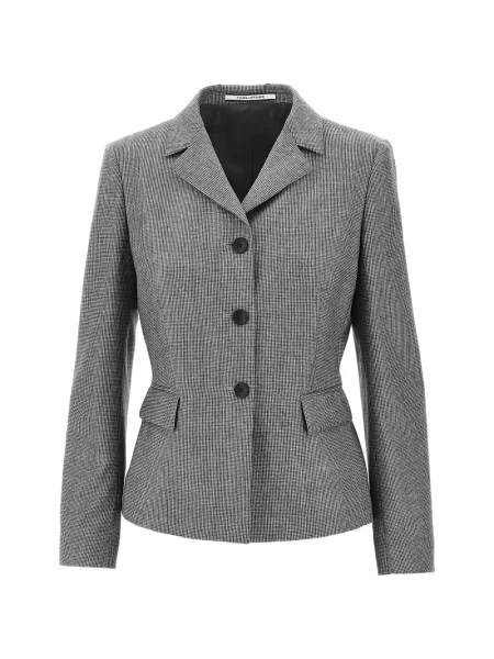 Sacou Tagliatore de lână cu model pepito alb