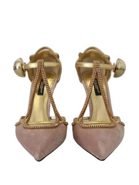 Pantofi cu toc Dolce & Gabbana cu bretele roz