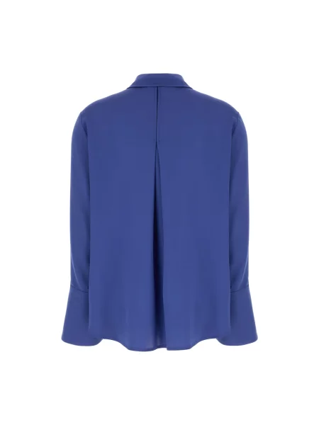 Lniana koszula Max Mara niebieska