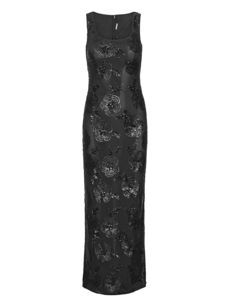 Rochie maxi Rotate Birger Christensen cu model floral de costum negru