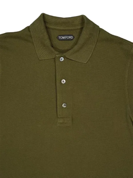 Scurt tricou polo Tom Ford verde