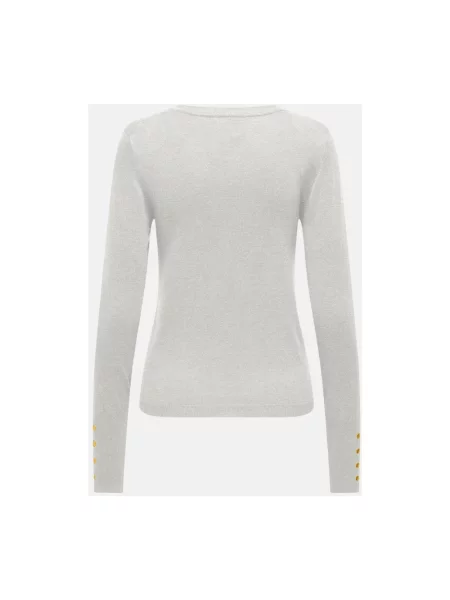 Dzianinowy sweter Only biały