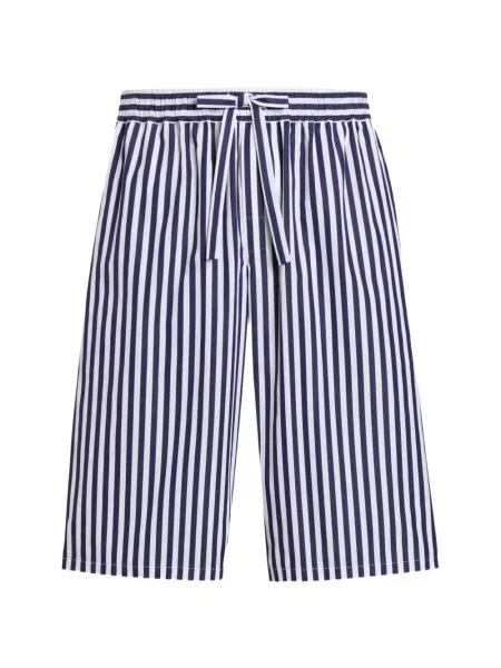 Pruhované poplínové bermudy Dolce & Gabbana modré