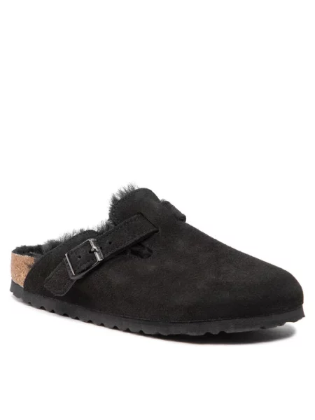 Кроссовки Birkenstock из овчины черные