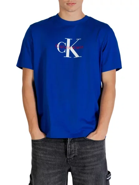 Tricou Calvin Klein Jeans albastru