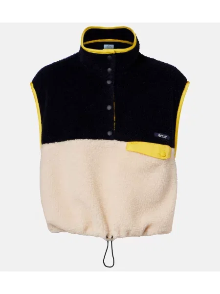 Kamizelka Prada o krotszym kroju teddy niebieska