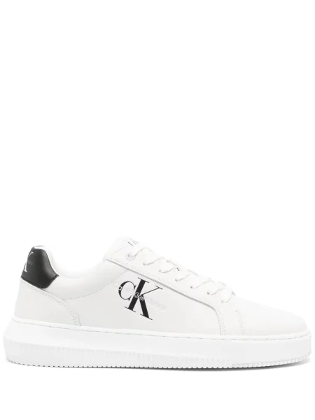 Sneakerși Calvin Klein cu imagine alb