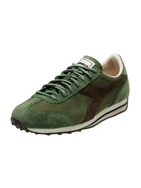 Woskowane sneakersy Diadora skórzane zielone