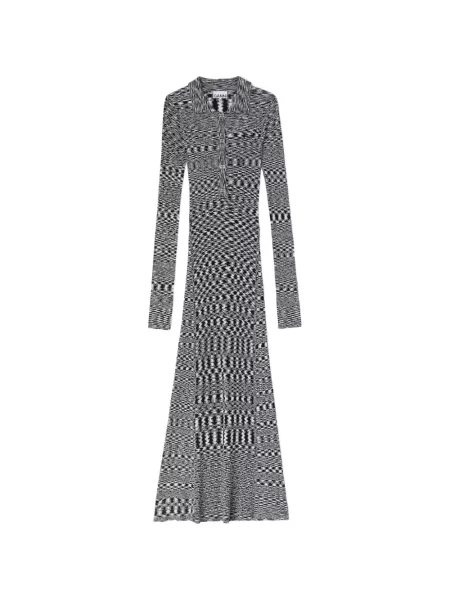 Rochie maxi Ganni tricotate negru