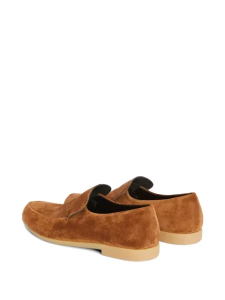 Pantofi loafer Jil Sander din piele de căprioară maro
