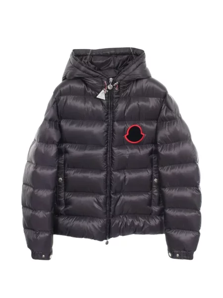 Geacă cu puf Moncler cu glugă negru