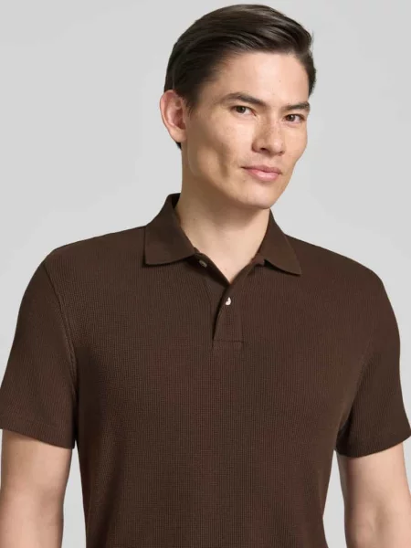 Koszulka polo o kroju regular fit z mieszanki bawełny model BLAZE' Selected Homme