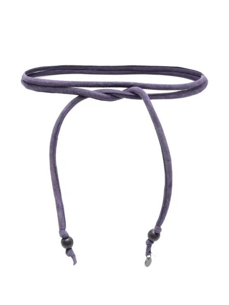 Curea Niu' din piele de căprioară albastru