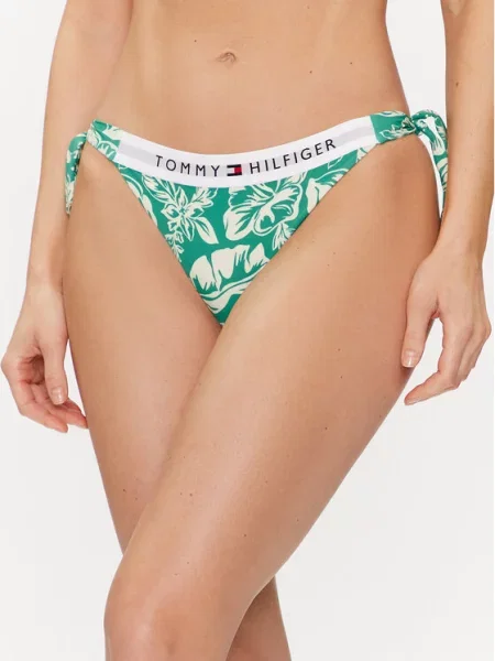 Tommy Hilfiger Dół od bikini zielony
