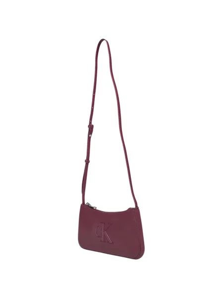Calvin Klein Torbica Bold Ck Mini Bag Tamnocrvena crvena
