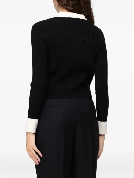 Gulerat tricou polo Mar De Margaritas tricotate negru