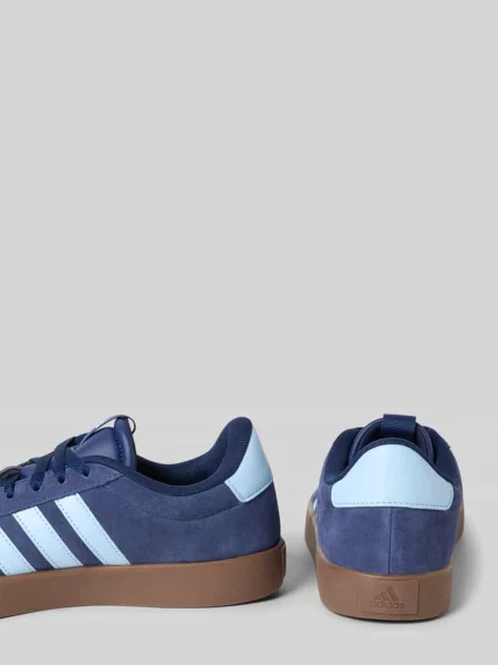 Sneakersy ze skóry model ‘VL COURT Adidas Sportswear niebieskie