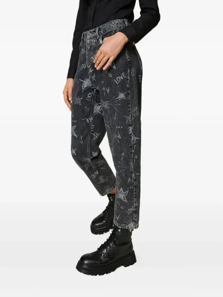 Blugi drepți Twinset negru