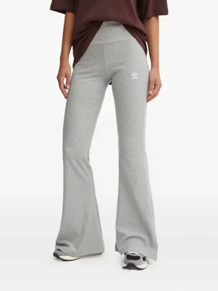 Pantaloni palazzo Adidas cu dungi plisat cu imagine albastru