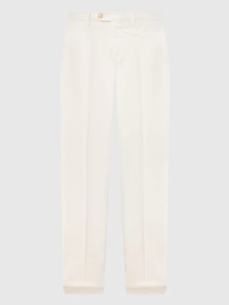 Штани з льоном Canali жовті