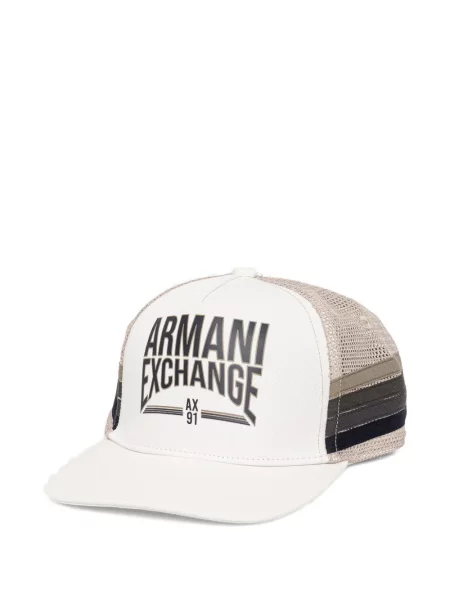 Șapcă Armani Exchange cu imagine alb