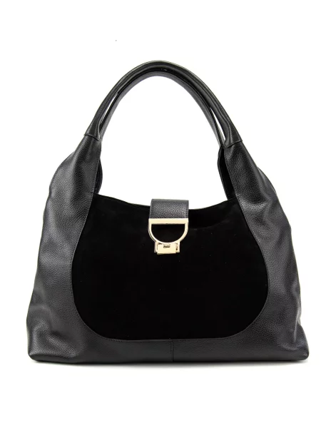 Замшевая сумка Royalbag черная