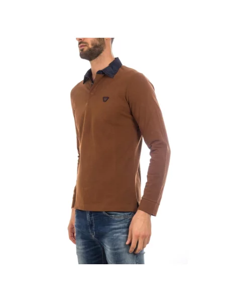 Koszulka polo Armani Jeans brązowa
