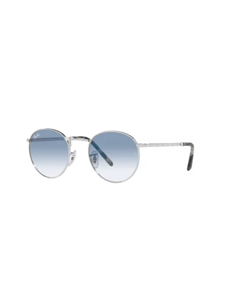 Okulary przeciwsłoneczne Ray-Ban New Round silver/blue niebieskie